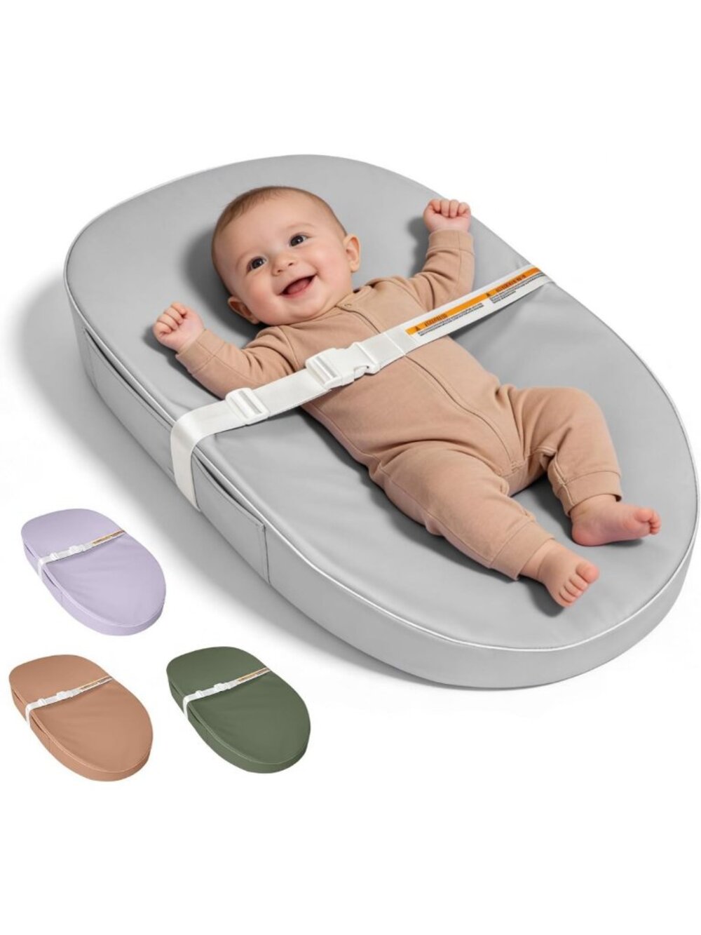 Waterproof Vegan Leather Baby Changing Pad | Wipeable & Easy to Clean